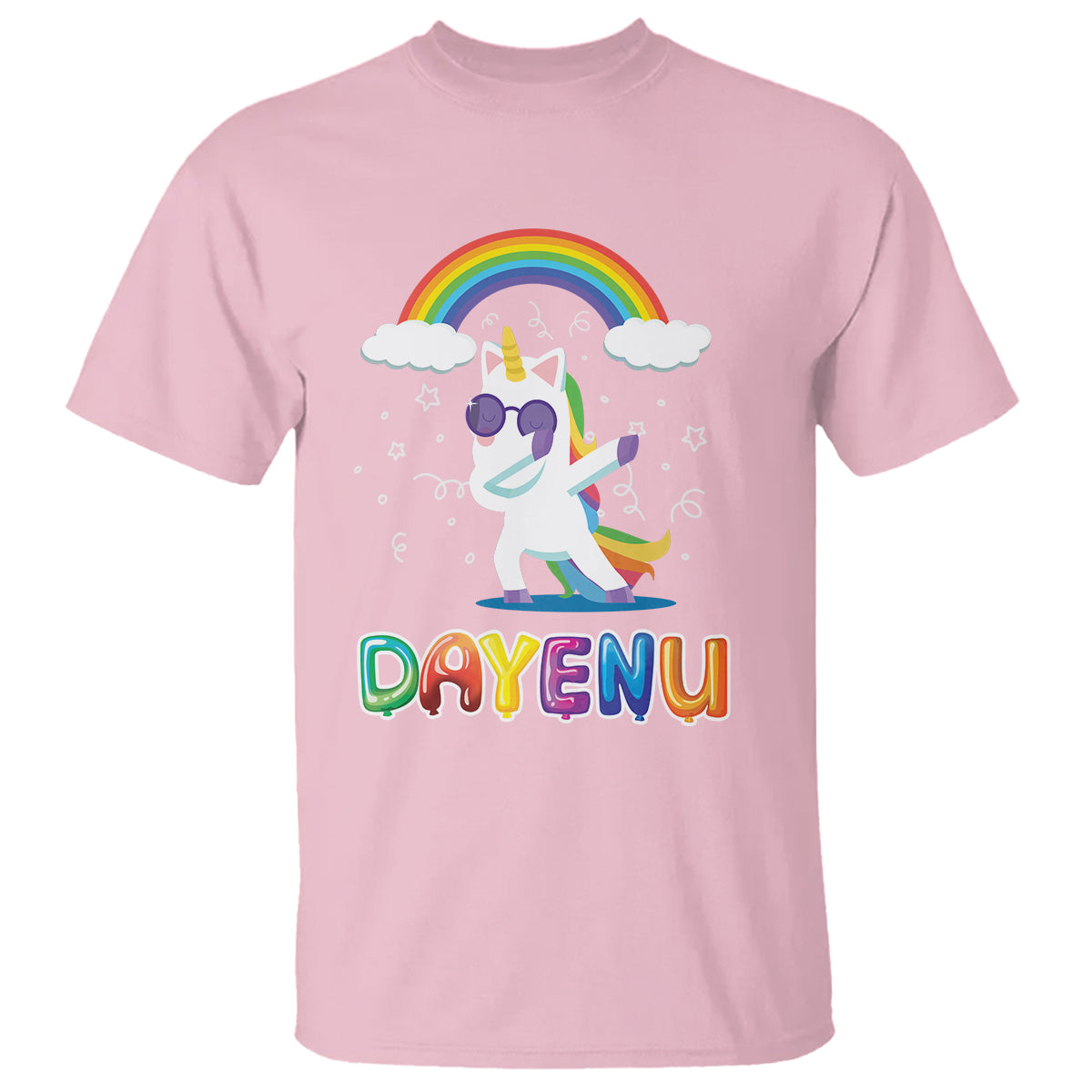 Passover T Shirt Cute Unicorn Dayenu For Jewish Kids Boys Girls - Wonder Print Shop