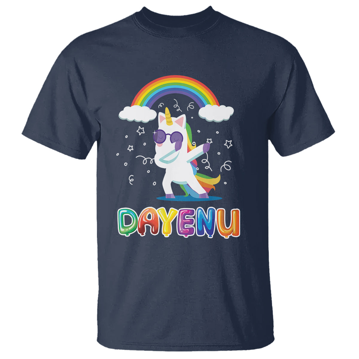 Passover T Shirt Cute Unicorn Dayenu For Jewish Kids Boys Girls - Wonder Print Shop