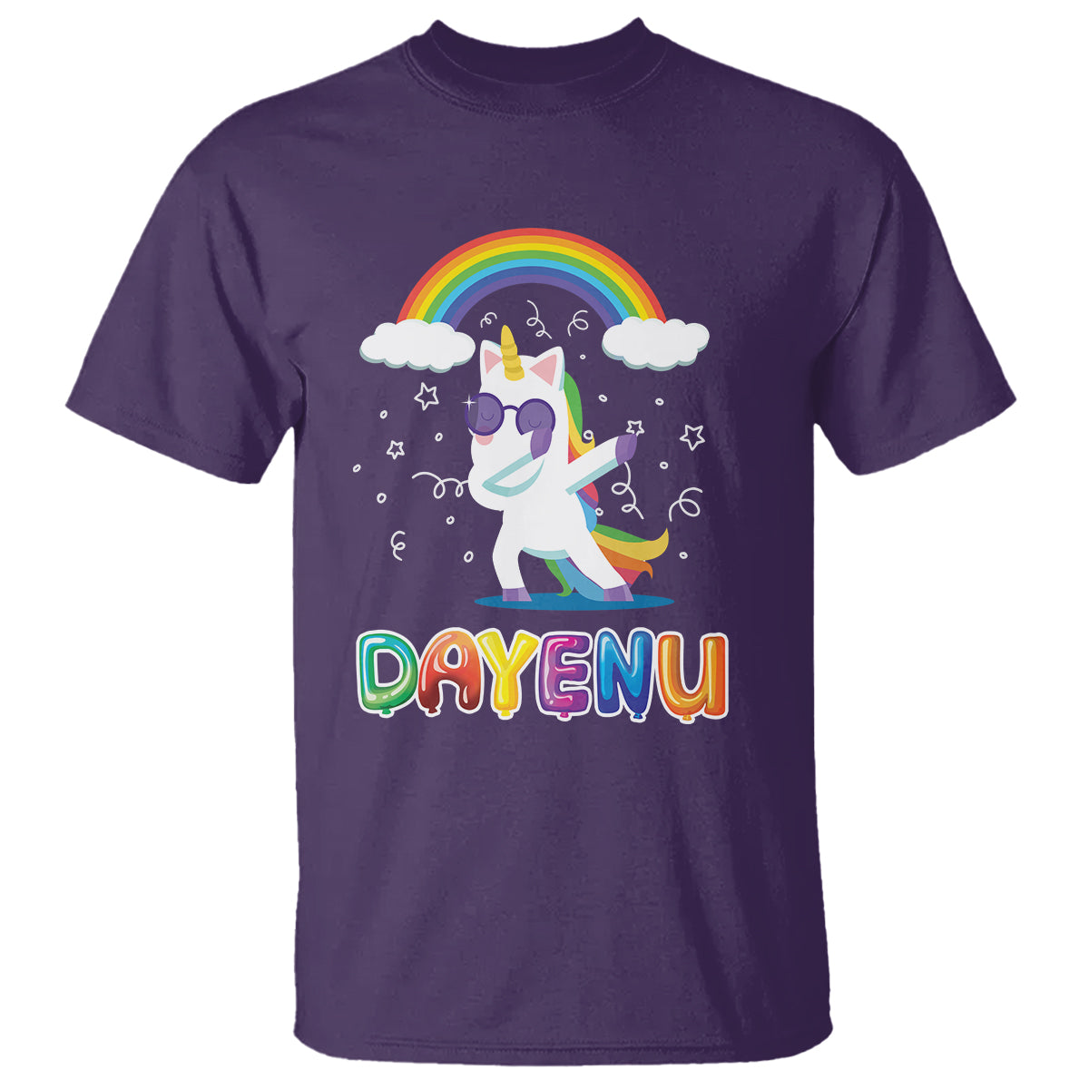 Passover T Shirt Cute Unicorn Dayenu For Jewish Kids Boys Girls - Wonder Print Shop