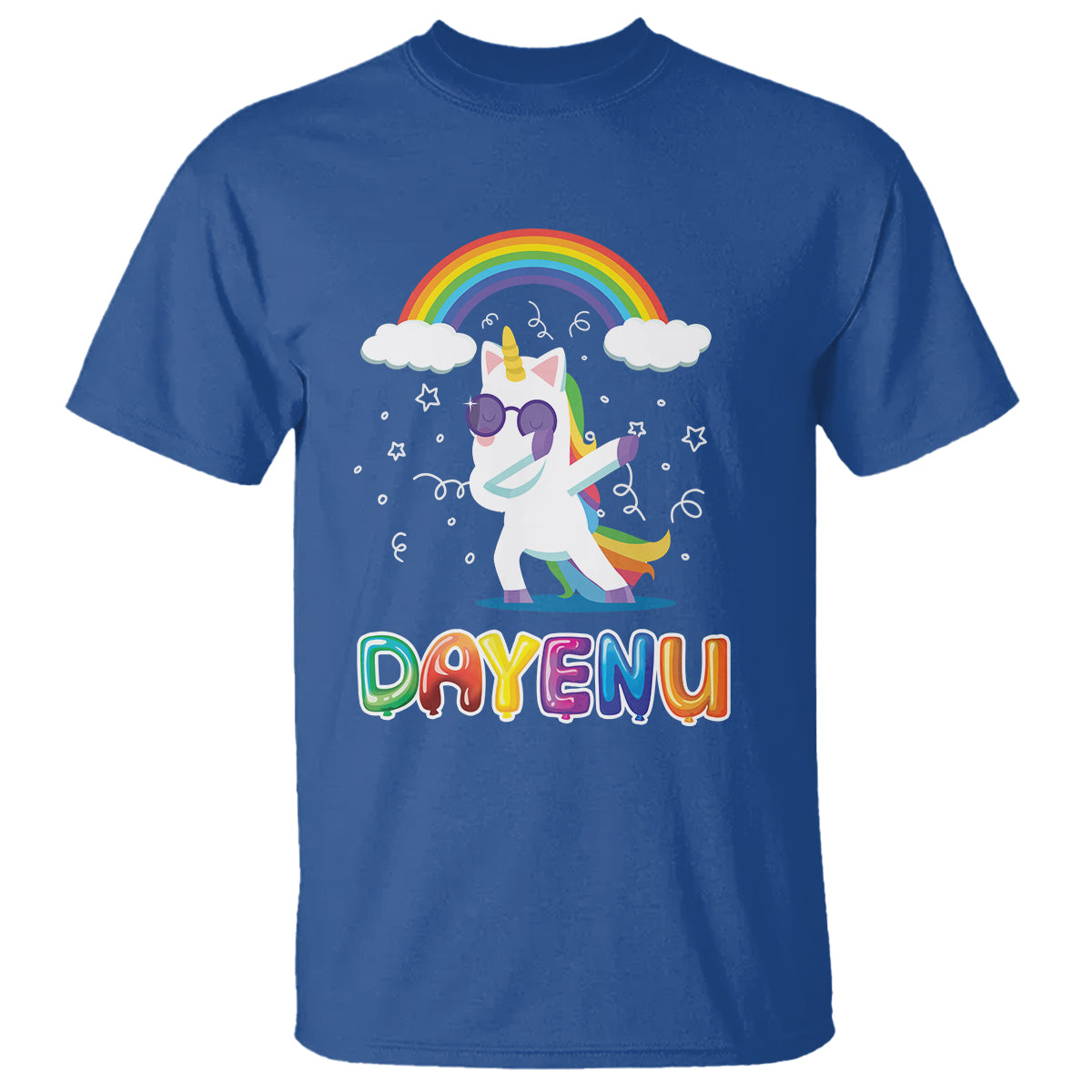 Passover T Shirt Cute Unicorn Dayenu For Jewish Kids Boys Girls - Wonder Print Shop