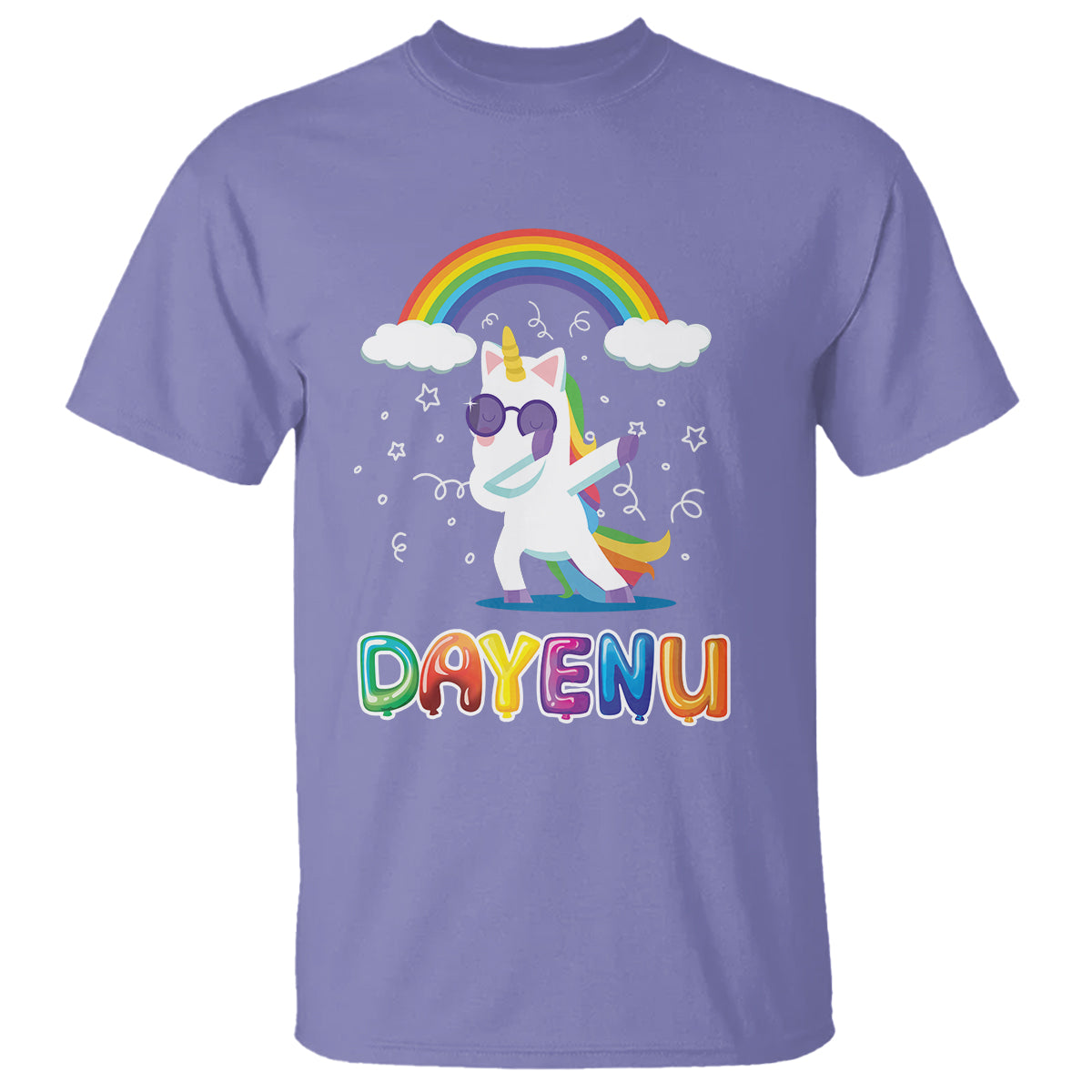 Passover T Shirt Cute Unicorn Dayenu For Jewish Kids Boys Girls - Wonder Print Shop