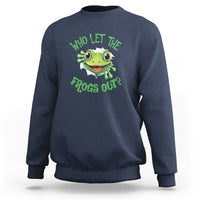 Passover Sweatshirt Who Let The Frogs Out Funny Jewish - Wonder Print Shop