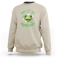 Passover Sweatshirt Who Let The Frogs Out Funny Jewish - Wonder Print Shop