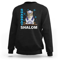 Passover Cat Lover Sweatshirt Shabbat Shalom Cute Jewish Cat - Wonder Print Shop