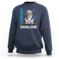 Passover Cat Lover Sweatshirt Shabbat Shalom Cute Jewish Cat - Wonder Print Shop