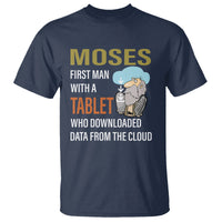 Funny Passover T Shirt Moses First Man With A Tablet Who Downloaded Data From The Cloud - Wonder Print Shop