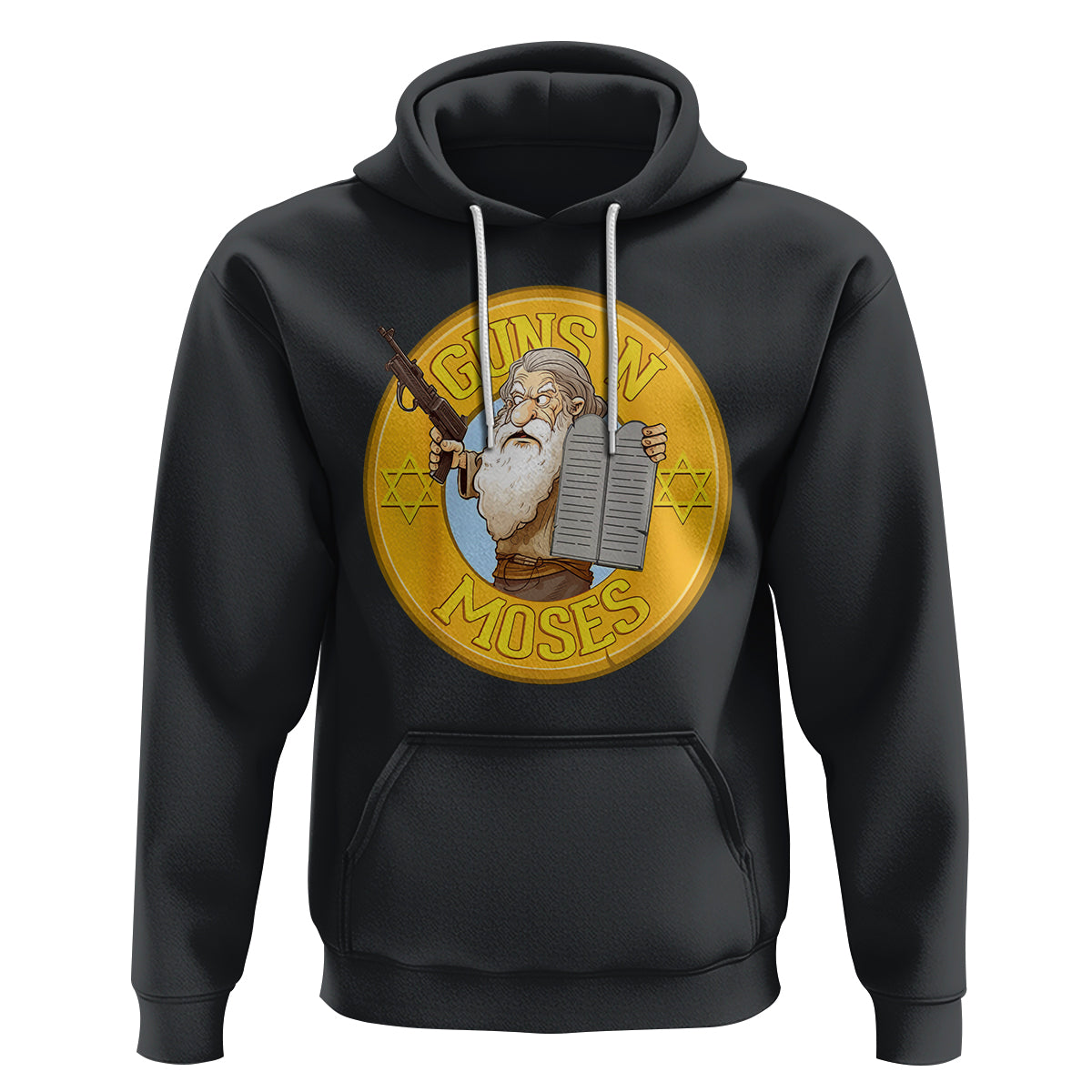 Funny Passover Guns N Moses Jewish Hoodie - Wonder Print Shop