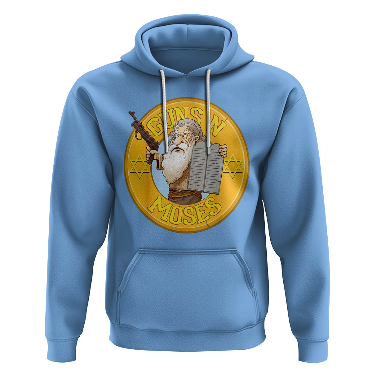 Funny Passover Guns N Moses Jewish Hoodie - Wonder Print Shop