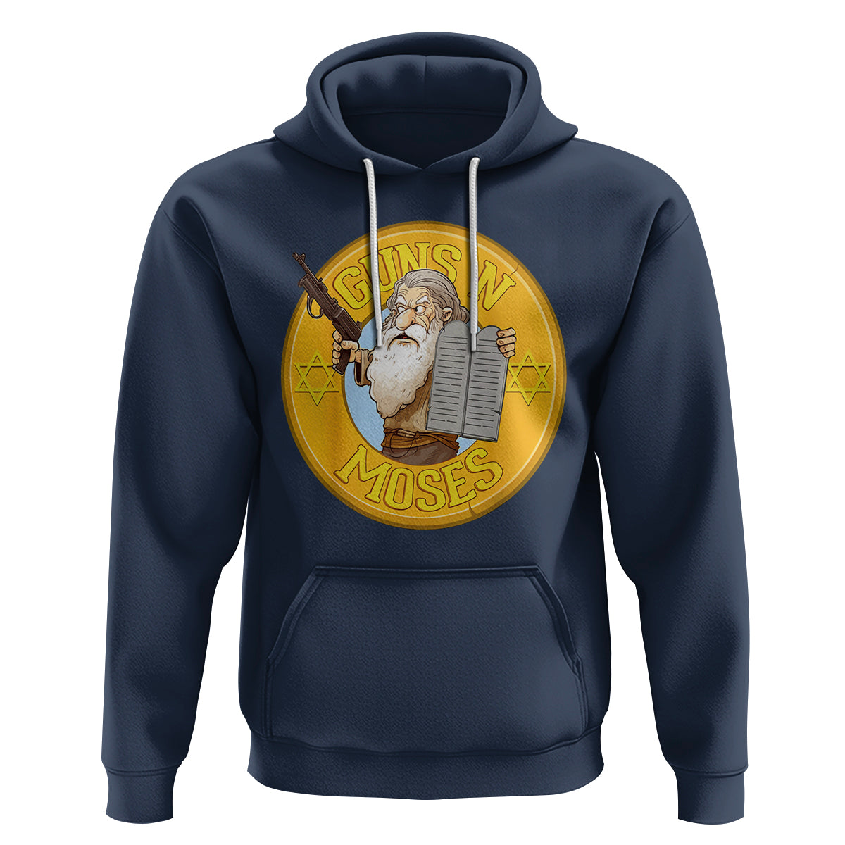 Funny Passover Guns N Moses Jewish Hoodie - Wonder Print Shop