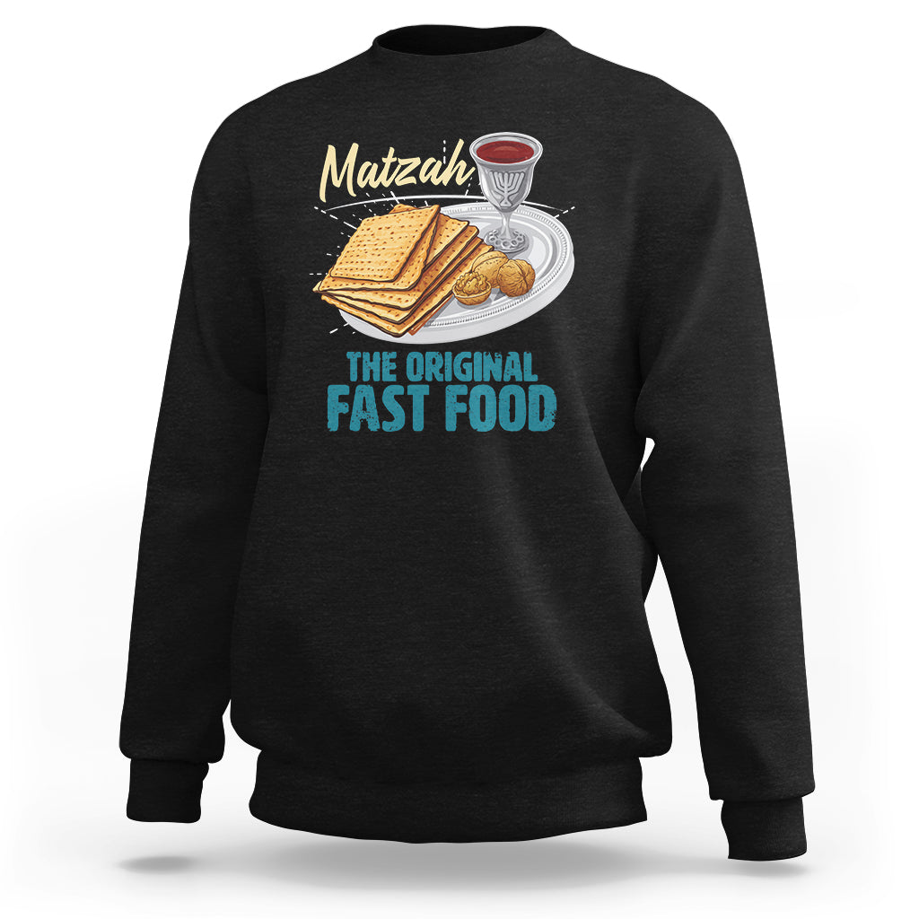 Passover Matzah The Original Fast Food Sweatshirt - Wonder Print Shop