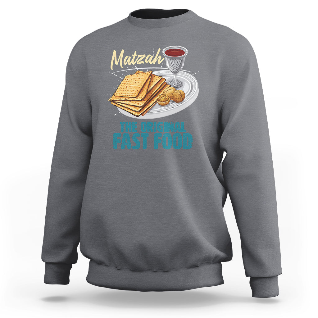 Passover Matzah The Original Fast Food Sweatshirt - Wonder Print Shop