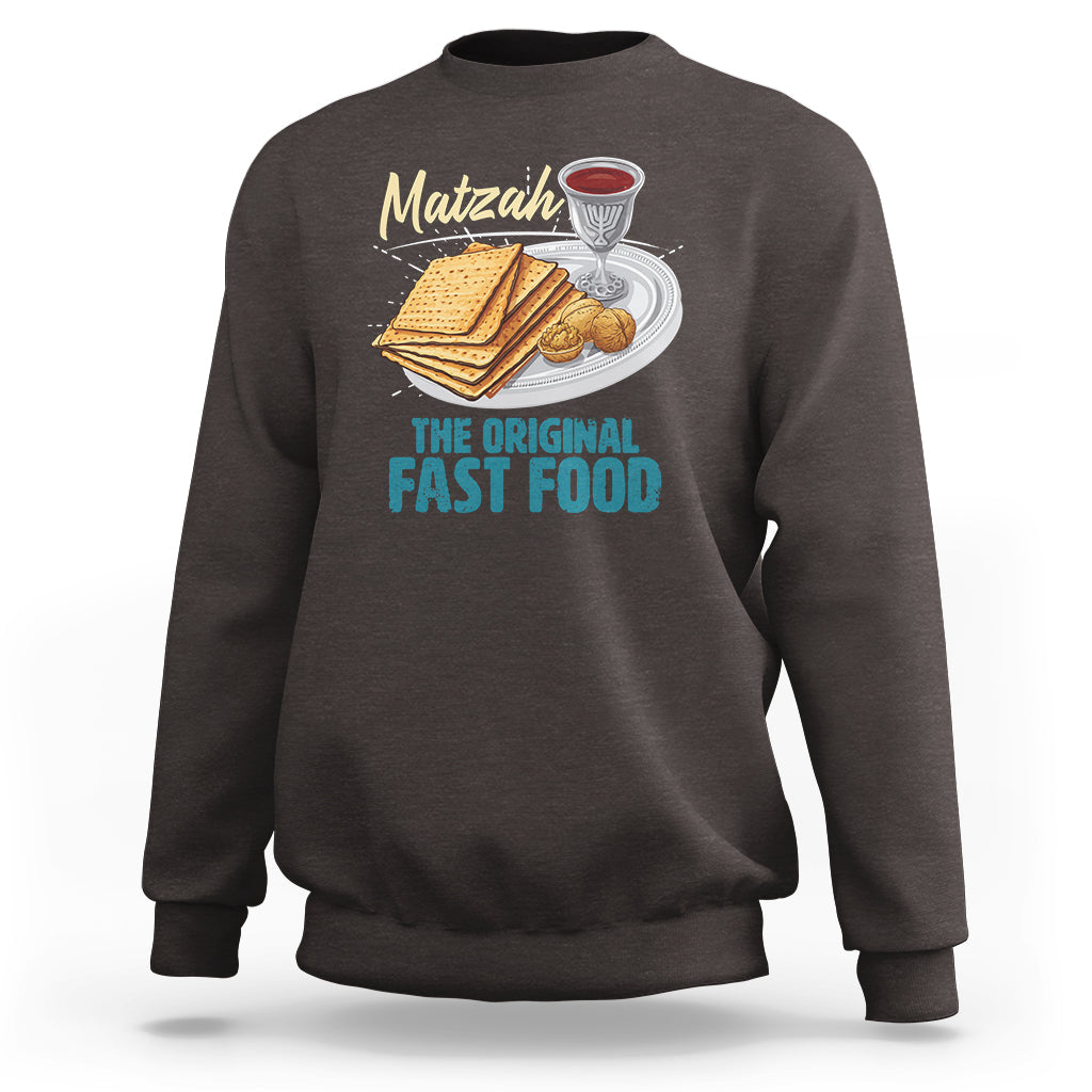 Passover Matzah The Original Fast Food Sweatshirt - Wonder Print Shop