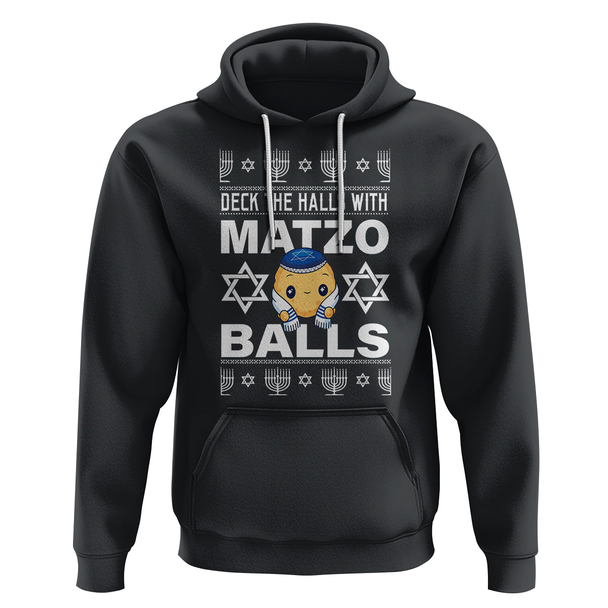 Passover Hoodie Deck The Halls With Matzo Balls Jewish Pesach Soup - Wonder Print Shop