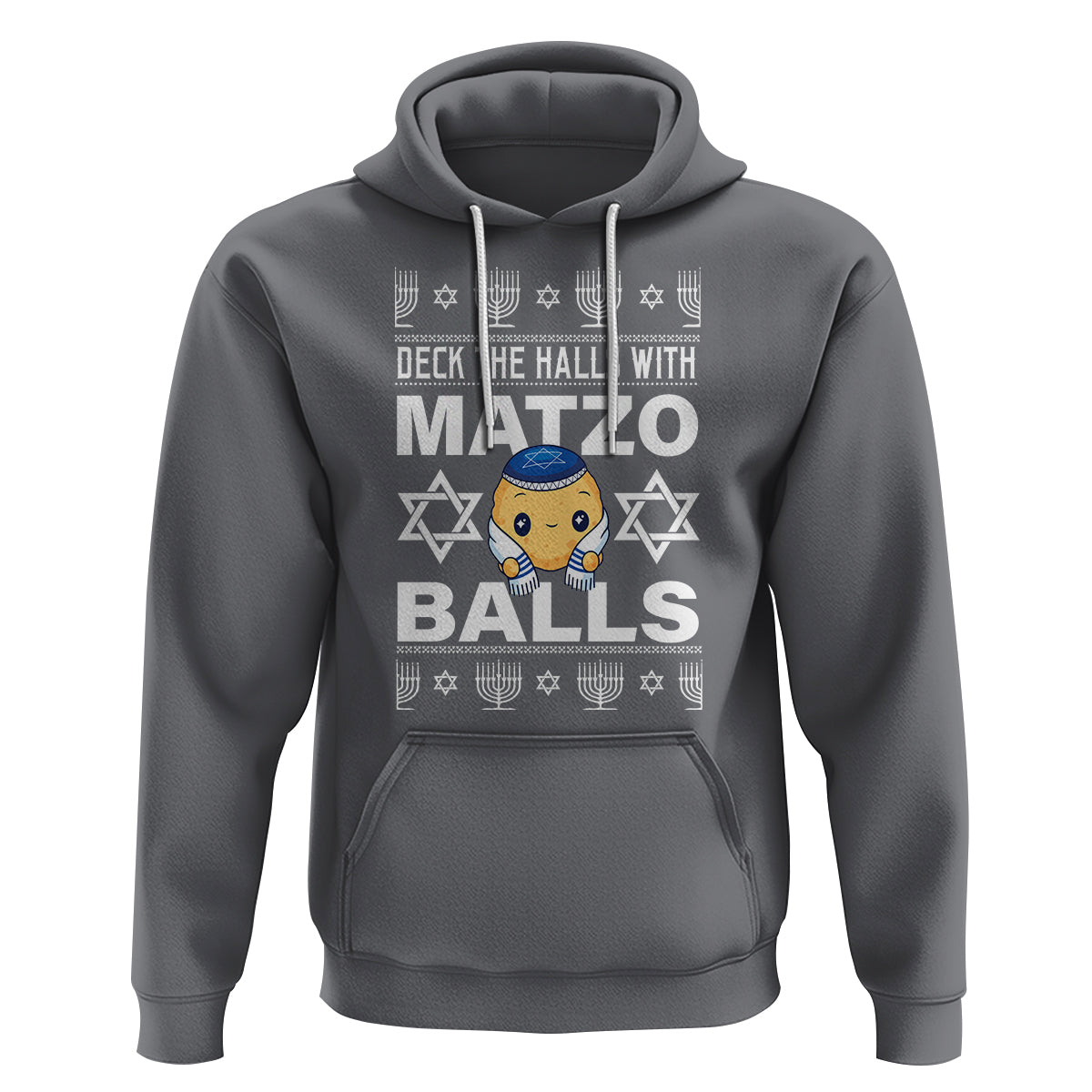 Passover Hoodie Deck The Halls With Matzo Balls Jewish Pesach Soup - Wonder Print Shop