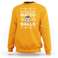 Passover Sweatshirt Deck The Halls With Matzo Balls Jewish Pesach Soup - Wonder Print Shop