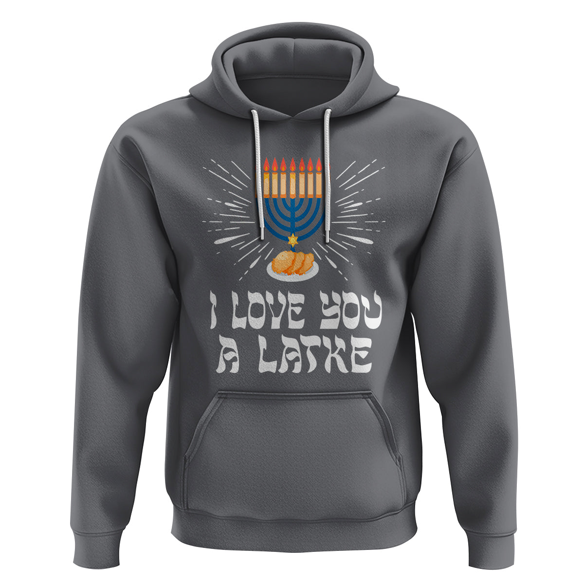 Funny Passover Hoodie I Love You A Latke Jewish Word Play Pun Hanukkah Chanukah - Wonder Print Shop