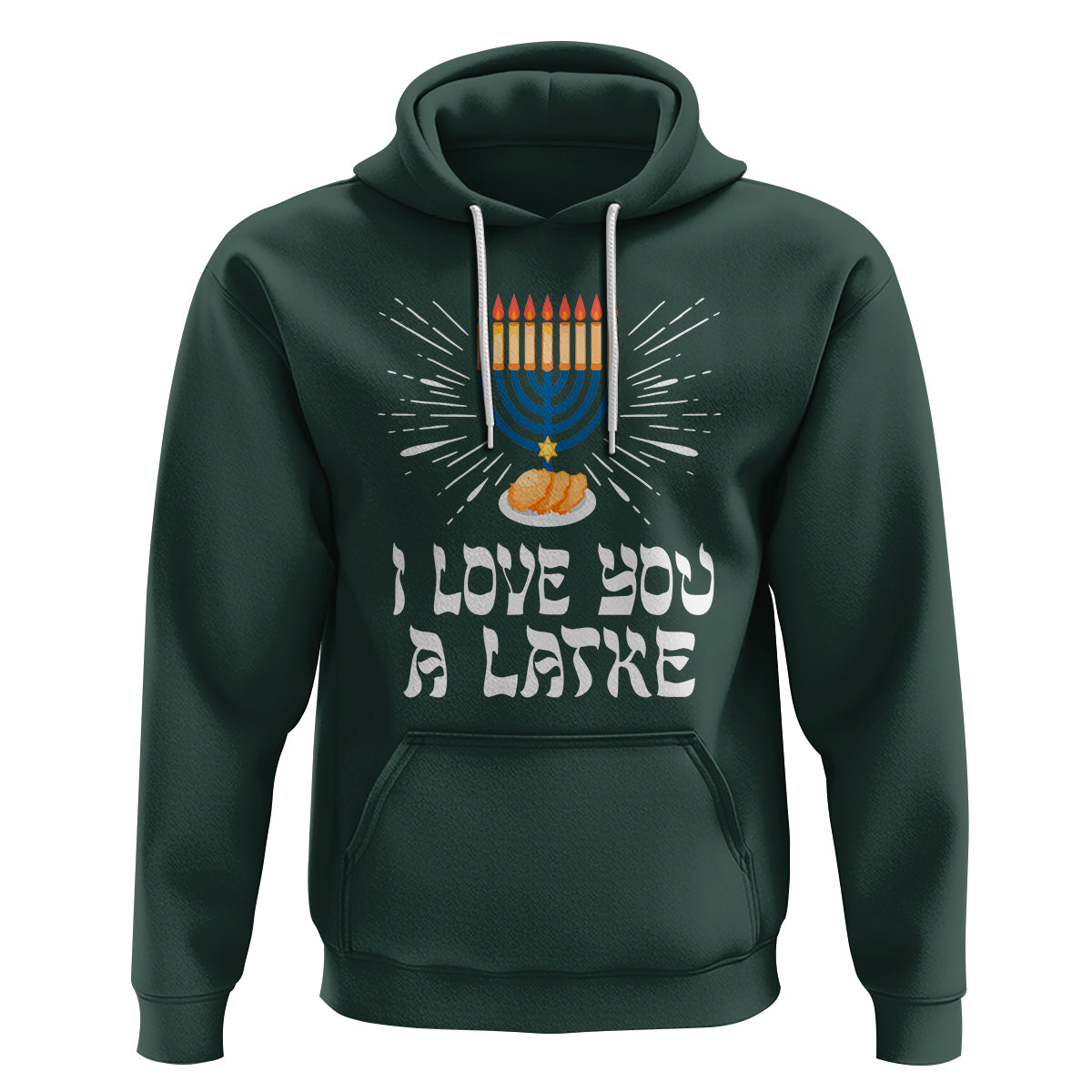 Funny Passover Hoodie I Love You A Latke Jewish Word Play Pun Hanukkah Chanukah - Wonder Print Shop