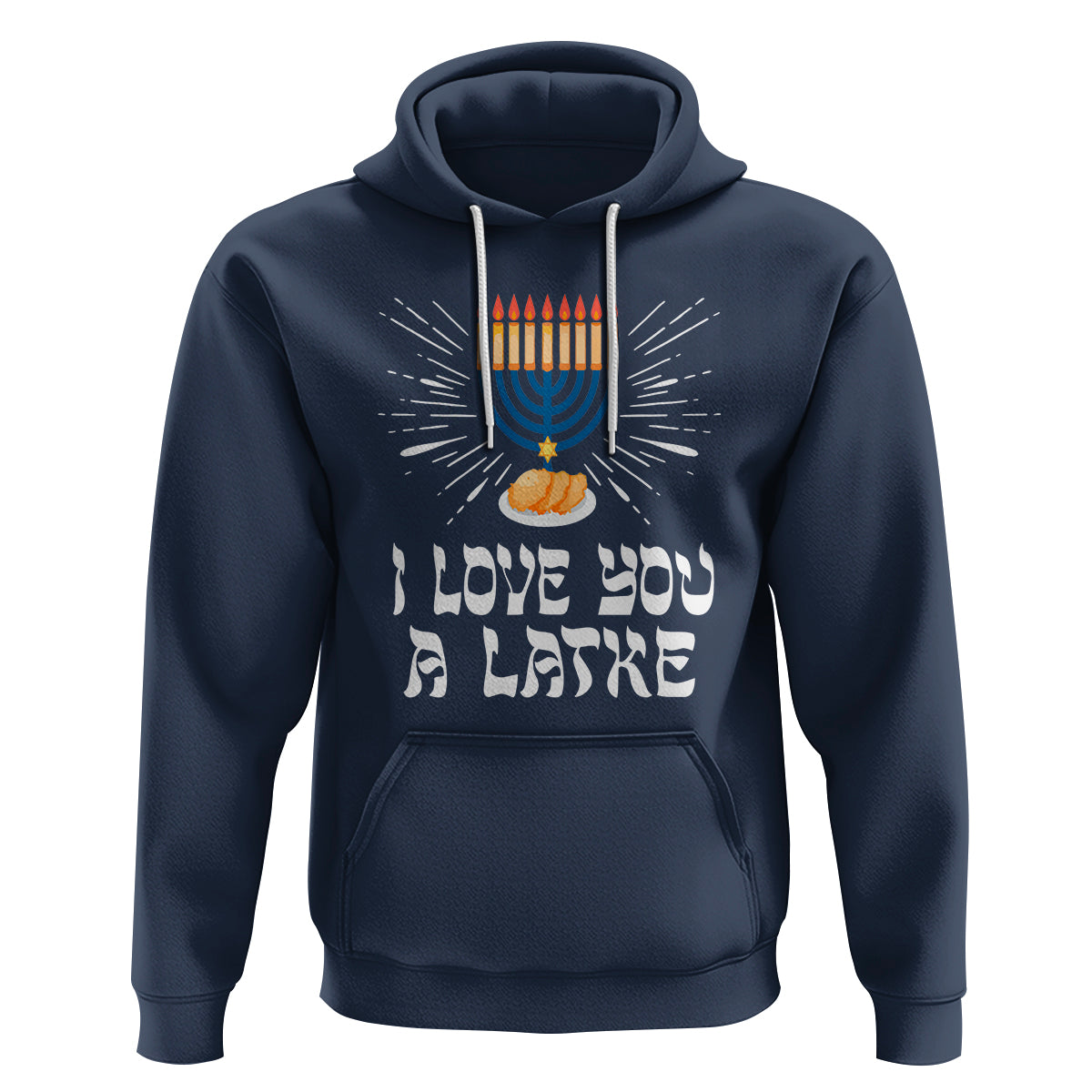 Funny Passover Hoodie I Love You A Latke Jewish Word Play Pun Hanukkah Chanukah - Wonder Print Shop