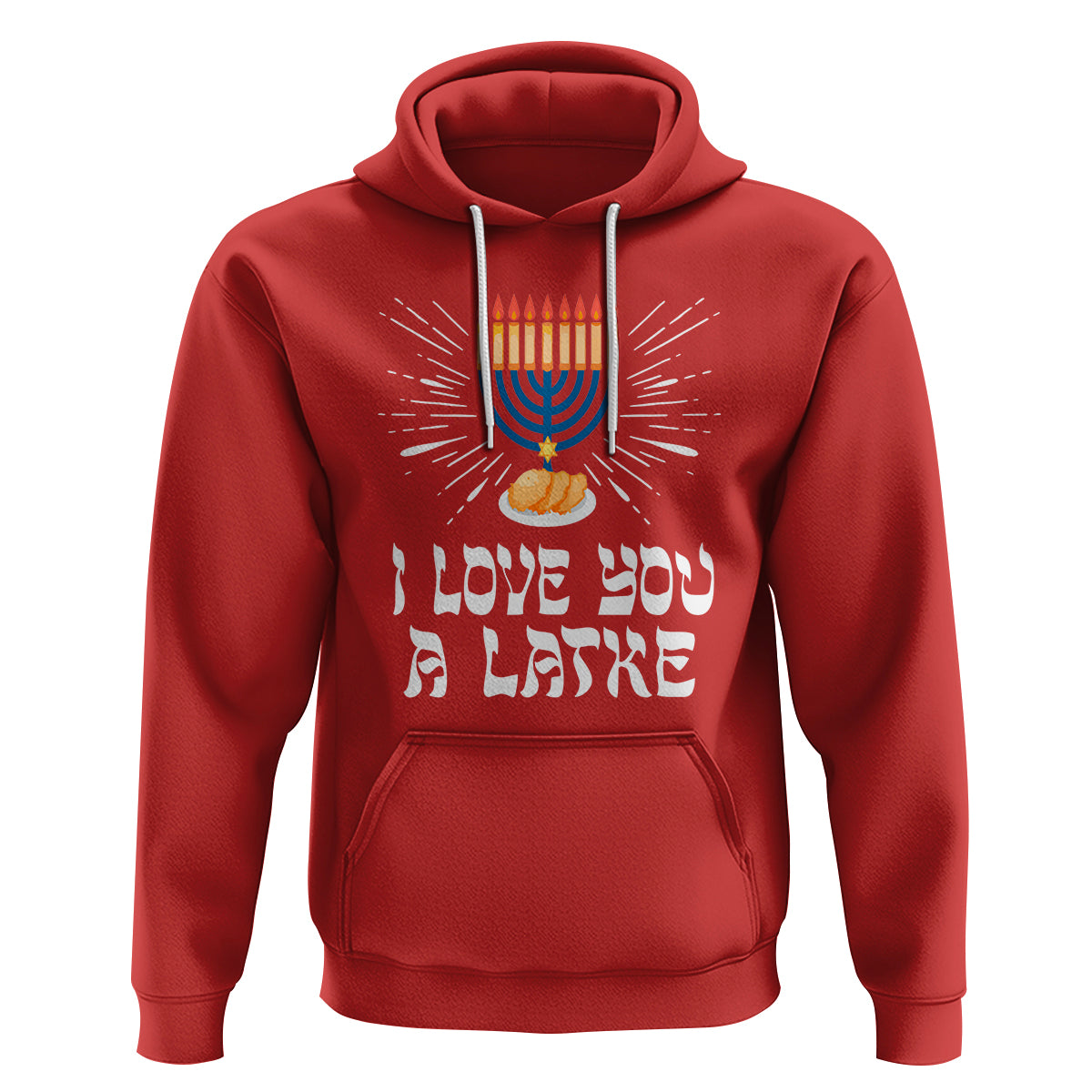 Funny Passover Hoodie I Love You A Latke Jewish Word Play Pun Hanukkah Chanukah - Wonder Print Shop