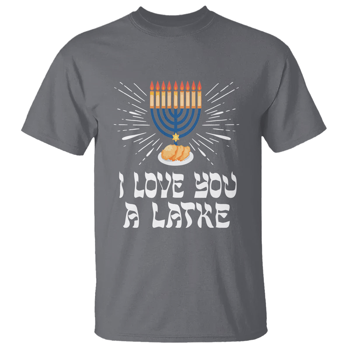 Funny Passover T Shirt I Love You A Latke Jewish Word Play Pun Hanukkah Chanukah - Wonder Print Shop