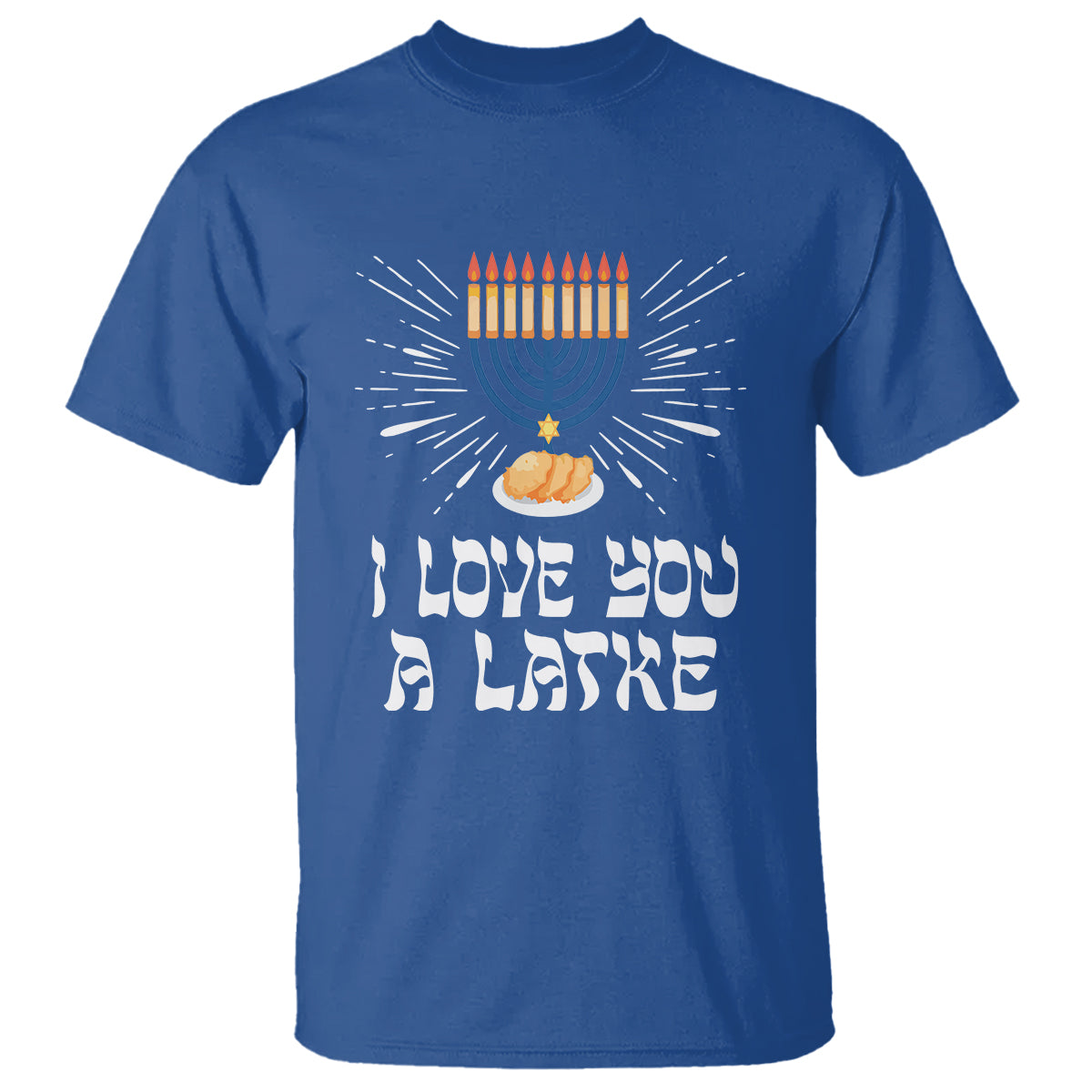 Funny Passover T Shirt I Love You A Latke Jewish Word Play Pun Hanukkah Chanukah - Wonder Print Shop