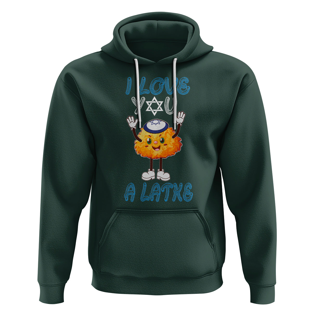 Passover Hoodie I Love You A Latke Jewish Word Play Pun - Wonder Print Shop