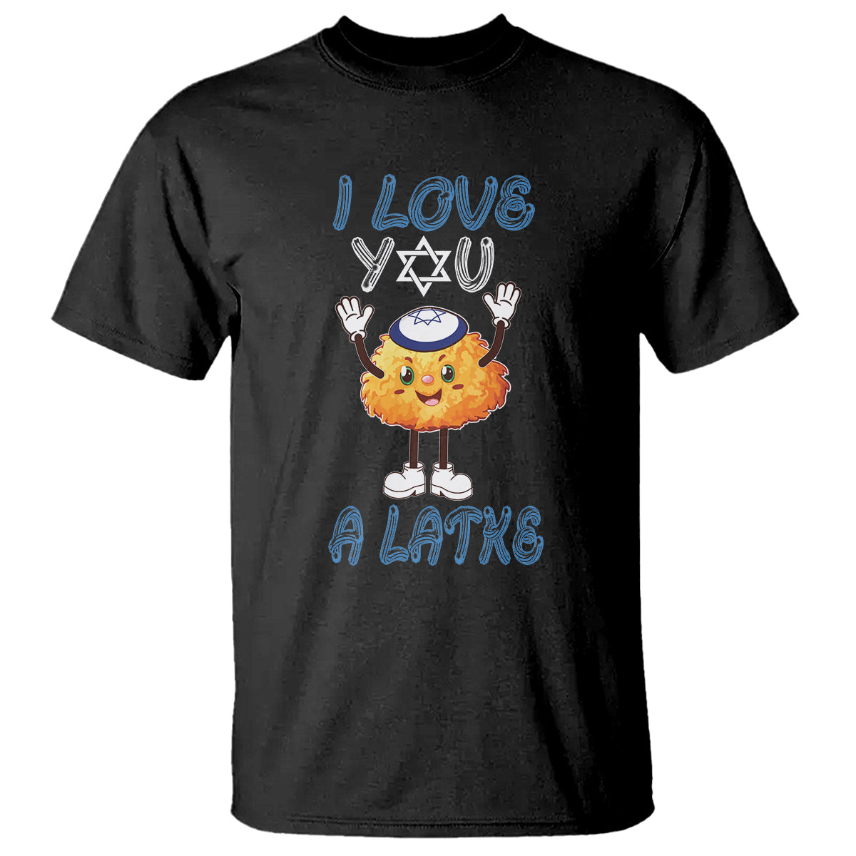 Passover T Shirt I Love You A Latke Jewish Word Play Pun - Wonder Print Shop