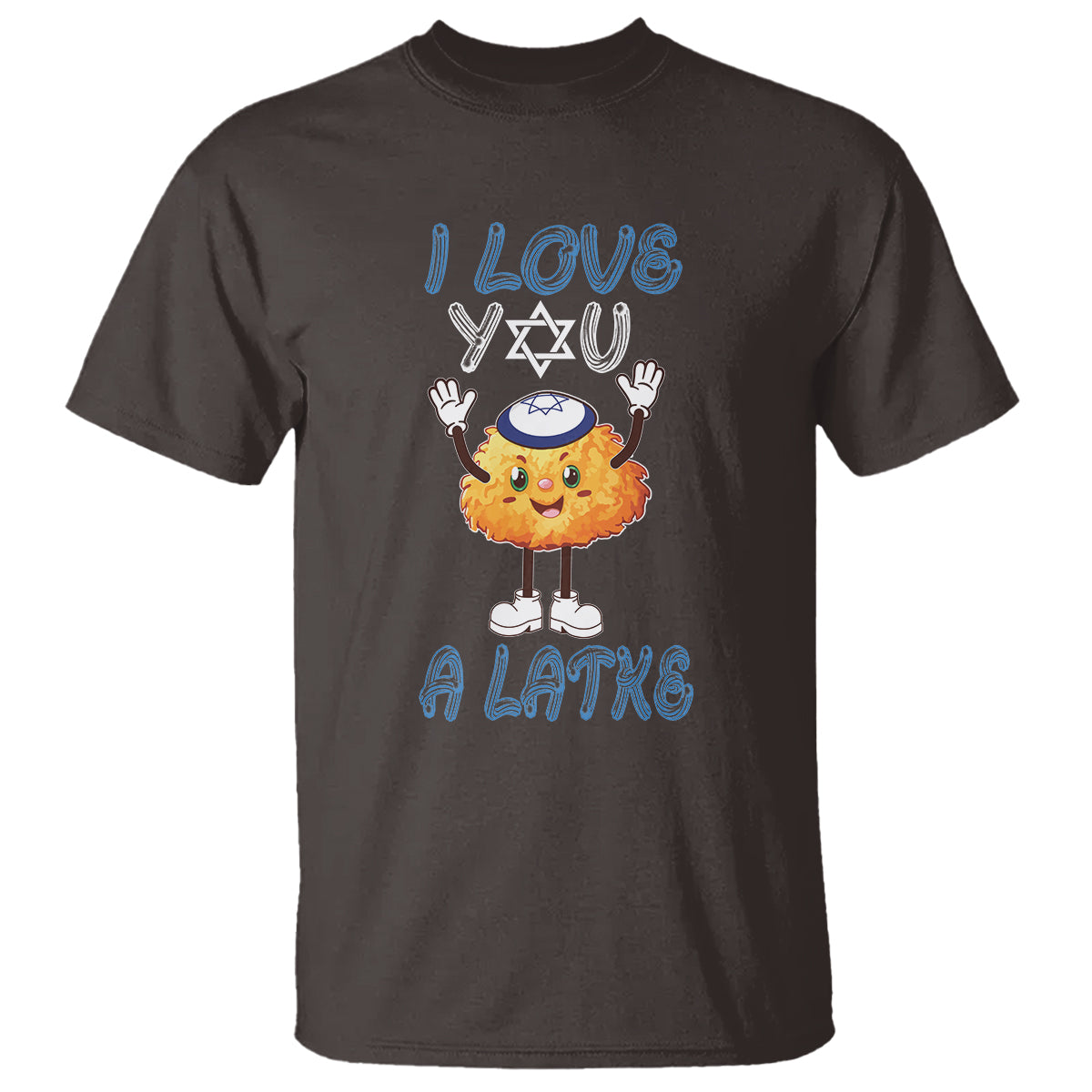 Passover T Shirt I Love You A Latke Jewish Word Play Pun - Wonder Print Shop