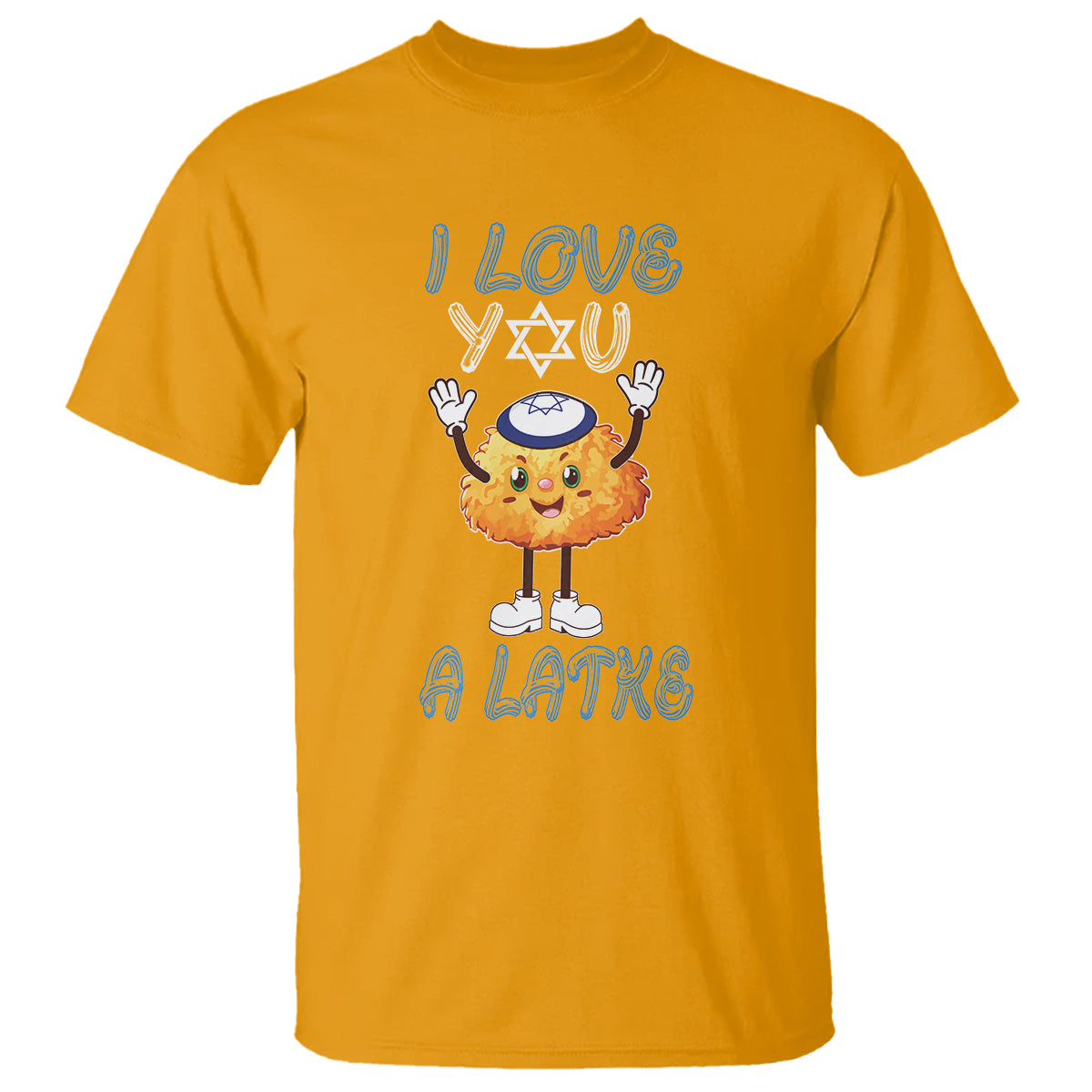 Passover T Shirt I Love You A Latke Jewish Word Play Pun - Wonder Print Shop