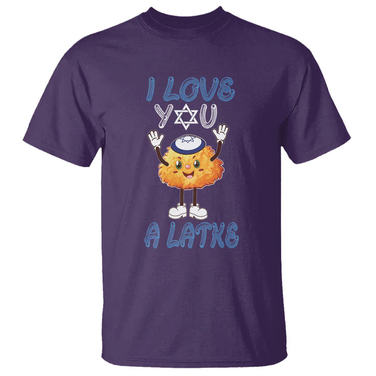 Passover T Shirt I Love You A Latke Jewish Word Play Pun - Wonder Print Shop