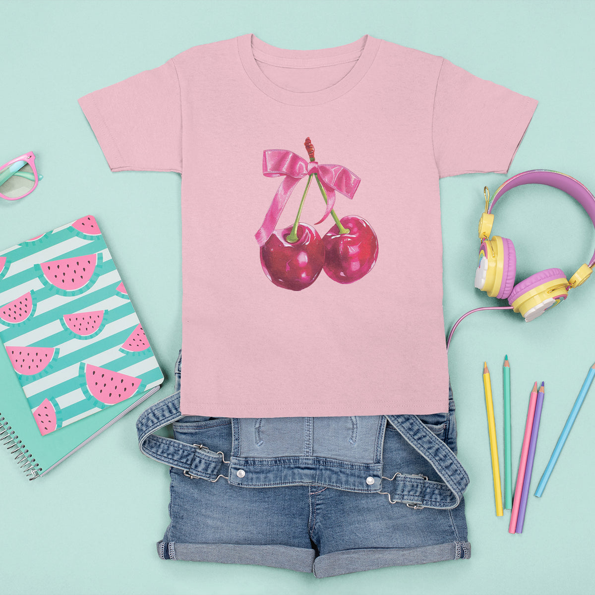 Coquette T Shirt For Kid Kawaii Cherry Aesthetic Trendy Girly Girl - Wonder Print Shop