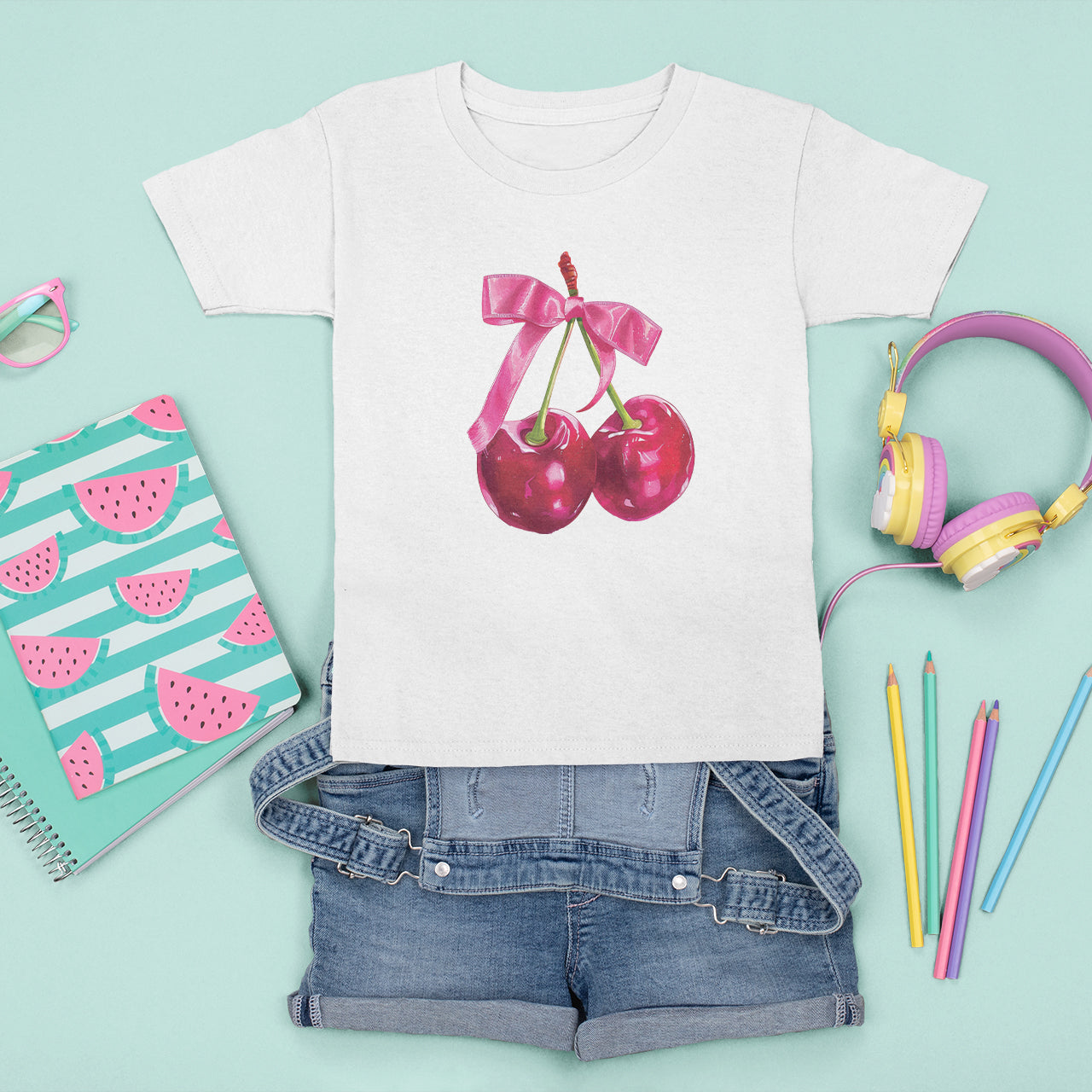 Coquette T Shirt For Kid Kawaii Cherry Aesthetic Trendy Girly Girl - Wonder Print Shop