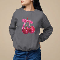 Coquette Sweatshirt Kawaii Cherry Aesthetic Trendy Girly Girl - Wonder Print Shop