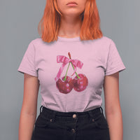 Coquette T Shirt For Women Kawaii Cherry Aesthetic Trendy Girly Girl - Wonder Print Shop