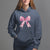 Coquette Hoodie Pink Ribbon Aesthetic Trendy Girly Girl - Wonder Print Shop