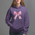 Coquette Hoodie Pink Ribbon Aesthetic Trendy Girly Girl - Wonder Print Shop
