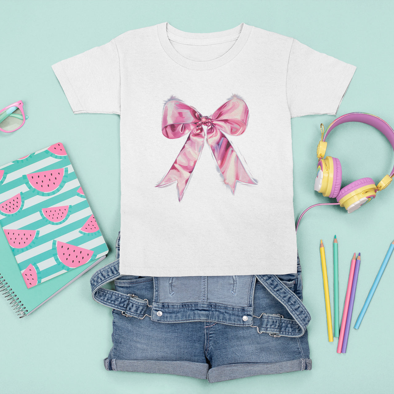 Coquette T Shirt For Kid Pink Ribbon Aesthetic Trendy Girly Girl - Wonder Print Shop