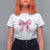 Coquette T Shirt For Women Pink Ribbon Aesthetic Trendy Girly Girl - Wonder Print Shop