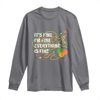 Funny Crochet Long Sleeve Shirt It's Fine I'm Fine Everything Is Fine Knitting