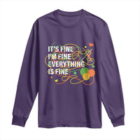 Funny Crochet Long Sleeve Shirt It's Fine I'm Fine Everything Is Fine Knitting
