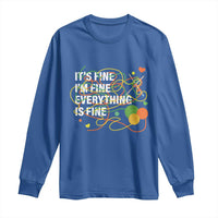 Funny Crochet Long Sleeve Shirt It's Fine I'm Fine Everything Is Fine Knitting