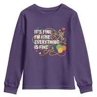 Funny Crochet Youth Sweatshirt It's Fine I'm Fine Everything Is Fine Knitting