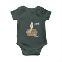 Funny Crochet Baby Onesie I'm Ok Knitting
