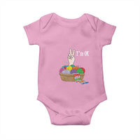 Funny Crochet Baby Onesie I'm Ok Knitting