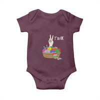 Funny Crochet Baby Onesie I'm Ok Knitting