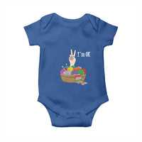 Funny Crochet Baby Onesie I'm Ok Knitting
