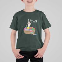 Funny Crochet T Shirt For Kid I'm Ok Knitting