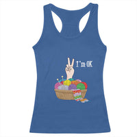 Funny Crochet Racerback Tank Top I'm Ok Knitting