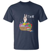 Funny Crochet T Shirt I'm Ok Knitting