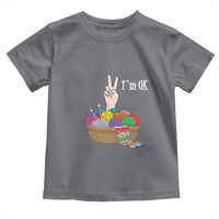 Funny Crochet Toddler T Shirt I'm Ok Knitting